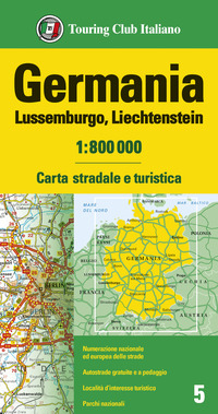 GERMANIA LUSSEMBURGO LIECHTENSTEIN 1:800.000
