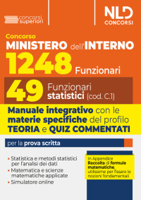 CONCORSO MINISTERO DELL\'INTERNO 1248 FUNZIONARI 49 FUNZIONARI STATISTICI MANUALE