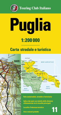 PUGLIA 1:200.000 - CARTA STRADALE E TURISTICA