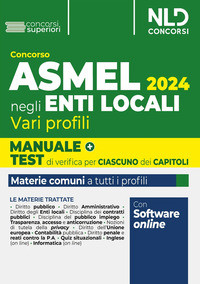 CONCORSO ASMEL 2024 NEGLI ENTI LOCALI VARI PROFILI - MANUALE