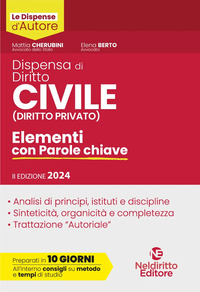 DISPENSA DI DIRITTO CIVILE DIRITTO PRIVATO - ELEMENTI CON PAROLE CHIAVE