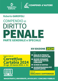 COMPENDIO DI DIRITTO PENALE - PARTE GENERALE E SPECIALE CON ESPANSIONE ONLINE