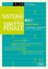 SISTEMA DEL DIRITTO PENALE 1/2024