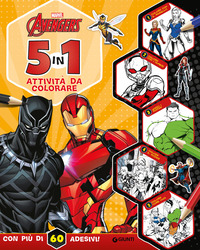 AVENGERS 5 IN 1 ATTIVITA\' DA COLORARE CON ADESIVI