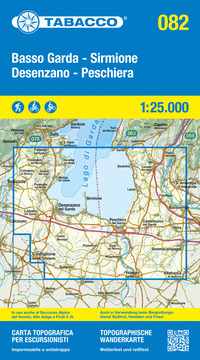 BASSO GARDA SIRMIONE DESENZANO PESCHIERA CARTA TOPOGRAFICA IN SCALA 1:25.000