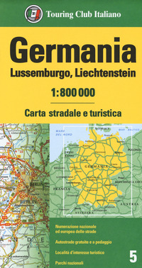 GERMANIA LUSSEMBURGO LIECHTENSTEIN 1:800.000