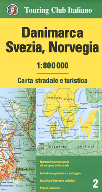 DANIMARCA SVEZIA NORVEGIA 1:800.000