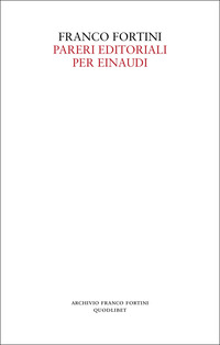 PARERI EDITORIALI PER EINAUDI