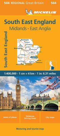 SOUTH EAST ENGLAND MIDLANDS EAST ANGLIA 1:400.000