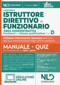 ISTRUTTORE DIRETTIVO E FUNZIONARIO AREA AMMINISTRATIVA. ENTI LOCALI CATEGORIA D - MANUALE