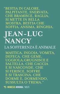 SOFFERENZA E\' ANIMALE di NANCY JEAN LUC