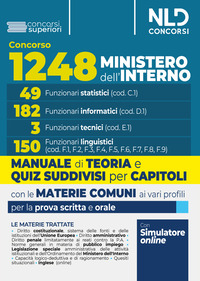 CONCORSO PER 1248 POSTI MINISTERO DELL\'INTERNO - MANUALE CON TEORIA E TEST DI VERIFICA PER I