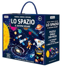 SPAZIO - IL SISTEMA SOLARE VIAGGIA CONOSCI ESPLORA A COLORI CON 18 FORMINE CON PUZZLE...