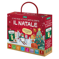 NATALE - LE MIE PRIME ATTIVITA\' ARTS AND CRAFTS CON 4 FONDALI CON 200 TRASFERIBILI