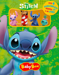 STITCH BABY BOX CON 4 PERSONAGGI DISNEY 3D E UN LIBRO