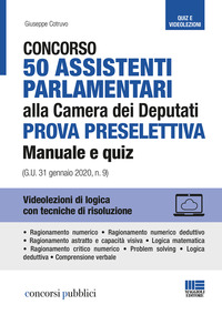 CONCORSO 50 ASSISTENTI PARLAMENTARI ALLA CAMERA DEI DEPUTATI PROVA PRESELETTIVA