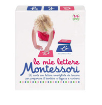 MIE LETTERE MONTESSORI - 26 CARTE CON LETTERE SMERIGLIATE DA TOCCARE PER PREPARARE IL BAMBINO A