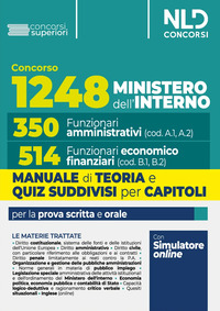 CONCORSO 1248 POSTI MINISTERO DELL\'INTERNO - 350 POSTI FUNZIONARIO AMMINISTRATIVO