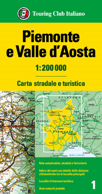 PIEMONTE E VALLE D\'AOSTA 1:200.000