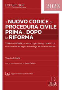 NUOVO CODICE DI PROCEDURA CIVILE 2023 PRIMA E DOPO LA RIFORMA CON AGGIORNAMENTO ONLINE