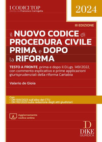 NUOVO CODICE DI PROCEDURA CIVILE 2024 PRIMA E DOPO LA RIFORMA CON AGGIORNAMENTO ONLINE