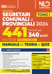 CONCORSO SEGRETARI COMUNALI E PROVINCIALI 2024 441 BORSISTI PER 340 POSTI MANUALE E QUIZ