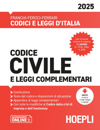 CODICE CIVILE 2025 E LEGGI COMPLEMENTARI