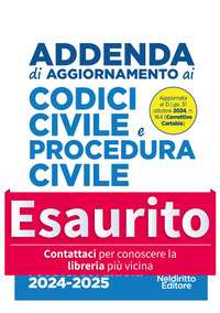 ADDENDA DI AGGIORNAMENTO AI CODICI CIVILE E PROCEDURA CIVILE