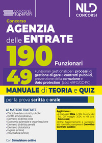 CONCORSO AGENZIA DELLE ENTRATE 190 FUNZIONARI 49 PROCESSI DI GESTIONE MANUALE DI TEORIA E QUIZ