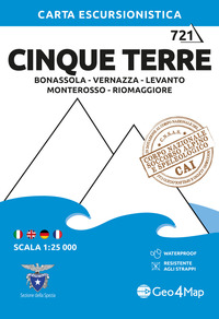 CINQUE TERRE 1:25.000 - BONASSOLA VERNAZZA LEVANTO MONTEROSSO RIO MAGGIORE