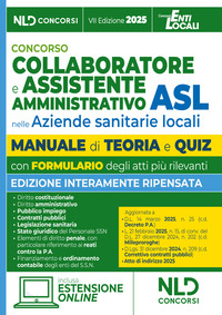 CONCORSO ASSISTENTE AMMINISTRATIVO ASL CON TEORIA E QUIZ 2025