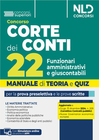 CONCORSO CORTE DEI CONTI 22 FUNZIONARI AMMINISTRATIVI E GIUSCONTABILI - MANUALE + QUIZ
