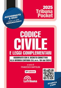 CODICE CIVILE 2025 E LEGGI COMPLEMENTARI