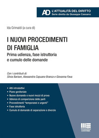 NUOVI PROCEDIMENTI DI FAMIGLIA - PRIMA UDIENZA FASE ISTRUTTORIA E CUMULO DELLE DOMANDE