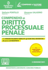 COMPENDIO DI DIRITTO PROCESSUALE PENALE di PONTILLO S. - SALADINO V.
