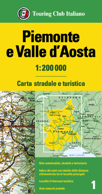 PIEMONTE E VALLE D\'AOSTA 1:200.000