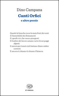 CANTI ORFICI E ALTRE POESIE