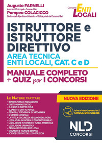 ISTRUTTORE E ISTRUTTORE DIRETTIVO - AREA TECNICA ENTI LOCALI CAT C E D MANUALE + QUIZ