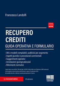 RECUPERO CREDITI - GUIDA OPERATIVA E FORMULARIO