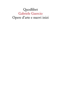 OPERE D\'ARTE E NUOVI INIZI