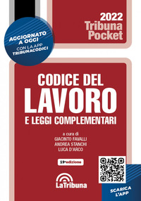 CODICE DEL LAVORO 2022 E LEGGI COMPLEMENTARI