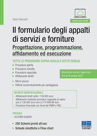 FORMULARIO DEGLI APPALTI DI SERVIZI E FORNITURE - PROGETTAZIONE PROGRAMMAZIONE AFFIDAMENTO ED