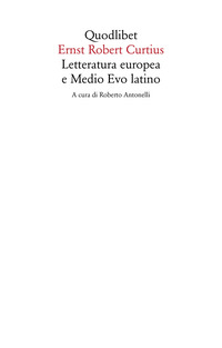 LETTERATURA EUROPEA E MEDIO EVO LATINO