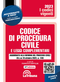 CODICE DI PROCEDURA CIVILE 2023 E LEGGI COMPLEMENTARI CON APP TRIBUNACODICI