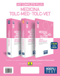 HOEPLI TEST MEDICINA ODONTOIATRIA VETERINARIA TOLC-MED E TOLC-VET KIT COMPLETO PLUS