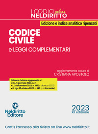 CODICE CIVILE 2023 E LEGGI COMPLEMENTARI