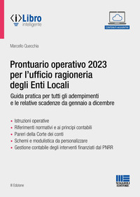 PRONTUARIO OPERATIVO 2023 PER L\'UFFICIO RAGIONERIA DEGLI ENTI LOCALI - GUIDA PRATICA PER TUTTI