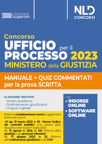 CONCORSO UFFICIO PER IL PROCESSO 2023 MINISTERO DELLA GIUSTIZIA