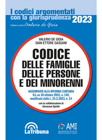 CODICE DELLE FAMIGLIE DELLE PERSONE E DEI MINORENNI 2023