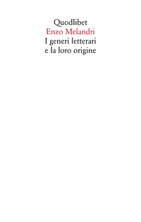 GENERI LETTERARI E LA LORO ORIGINE